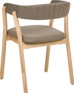 Set di 2 sedie da pranzo MYLO Tessuto Marrone chiaro/Marrone