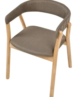 Set di 2 sedie da pranzo MYLO Tessuto Marrone chiaro/Marrone