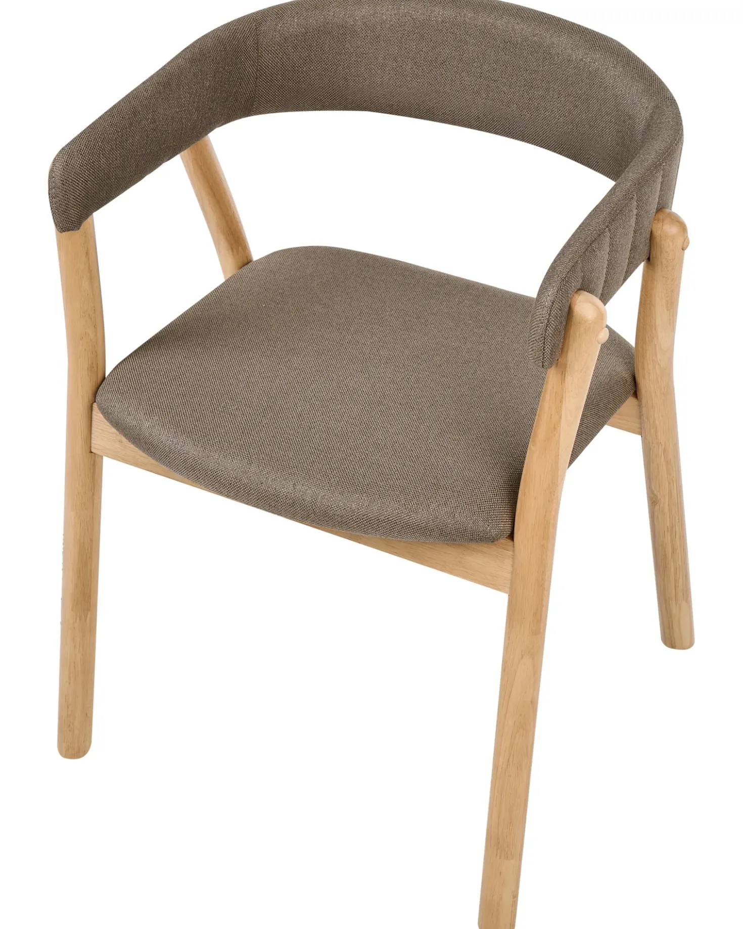 Set di 2 sedie da pranzo MYLO Tessuto Marrone chiaro/Marrone