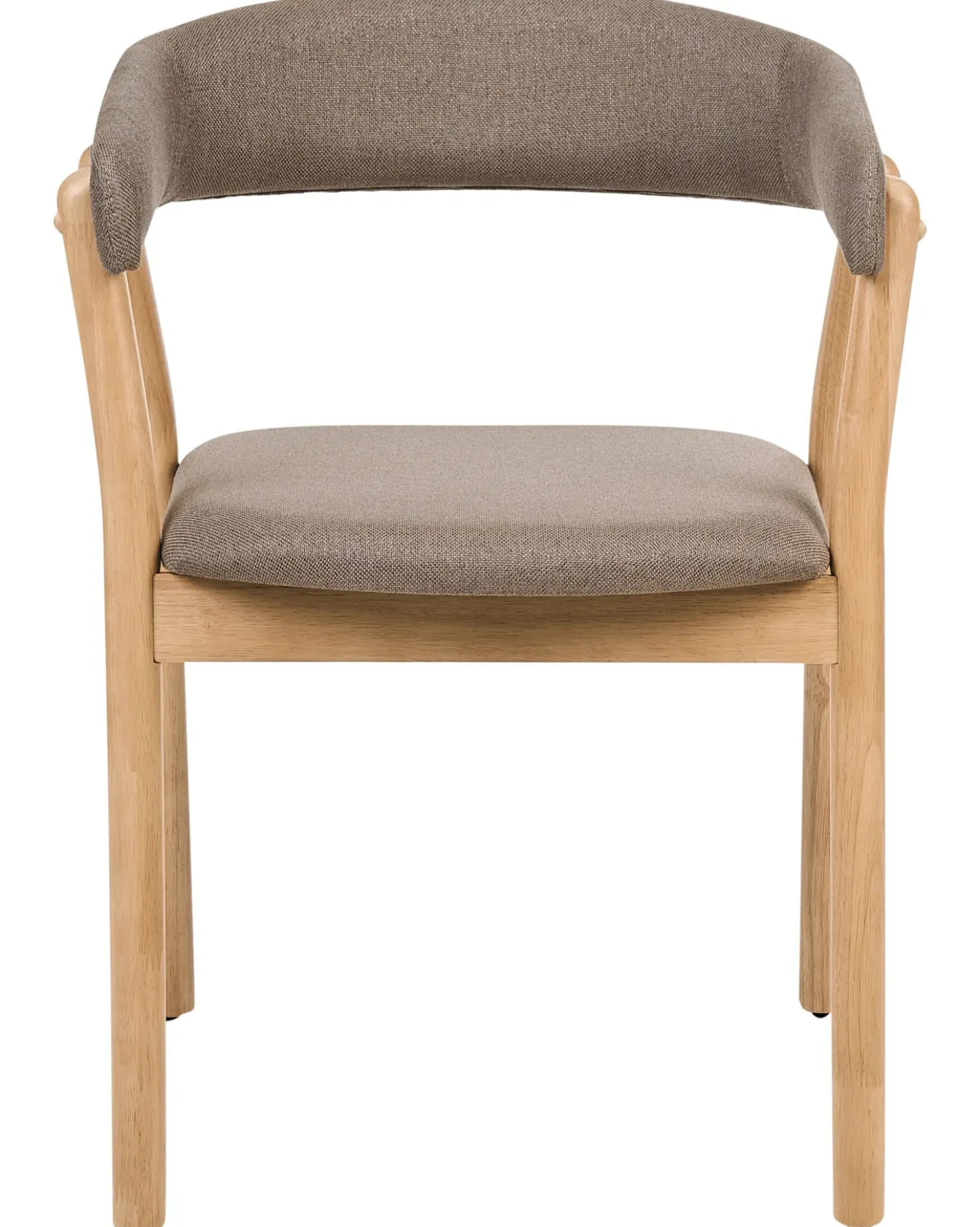 Set di 2 sedie da pranzo MYLO Tessuto Marrone chiaro/Marrone