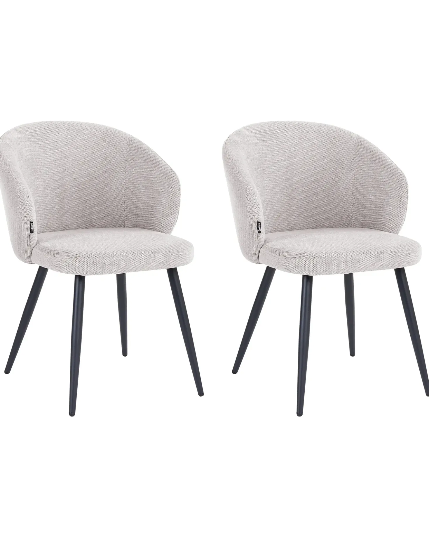 Set di 2 sedie da pranzo MOUNDVILLE Tessuto Bianco sporco