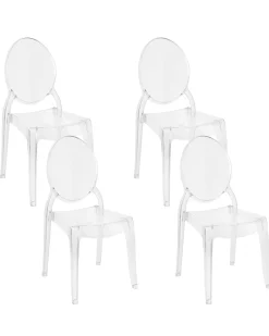 Set di 4 sedie da pranzo MERTON Trasparente