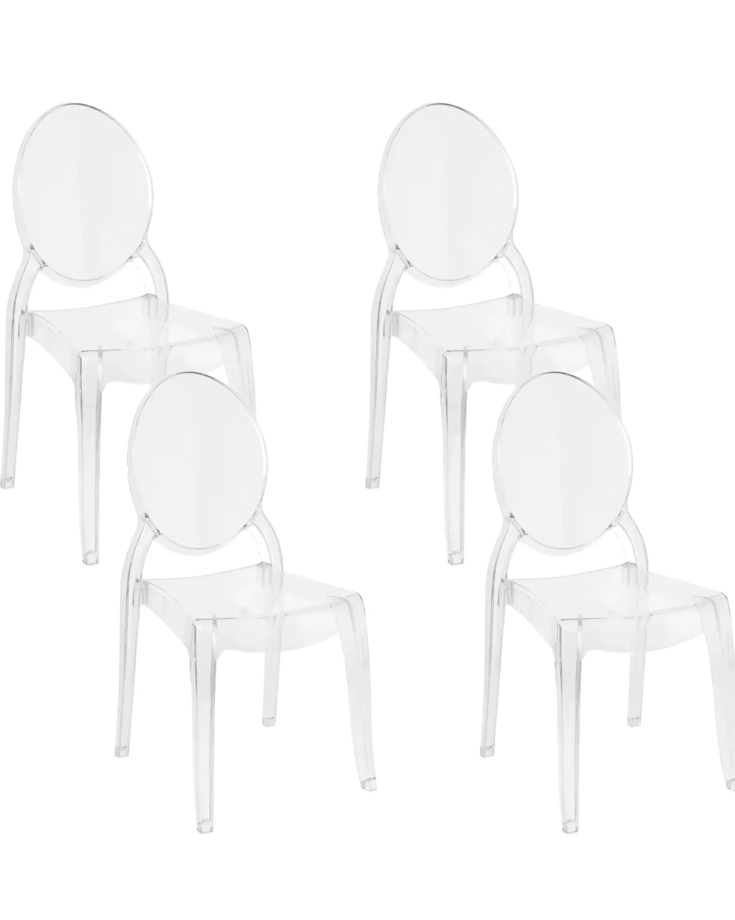 Set di 4 sedie da pranzo MERTON Trasparente