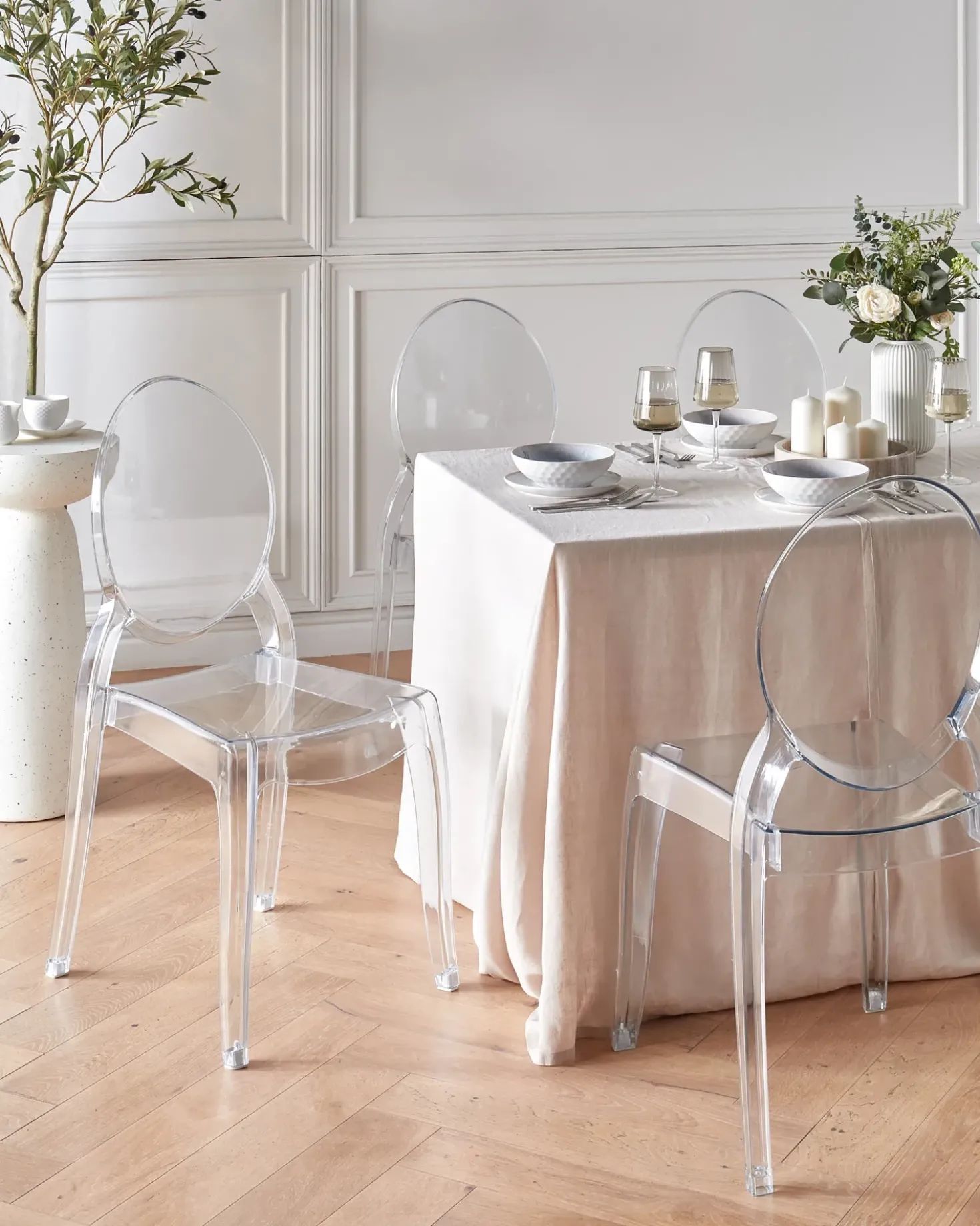 Set di 4 sedie da pranzo MERTON Trasparente