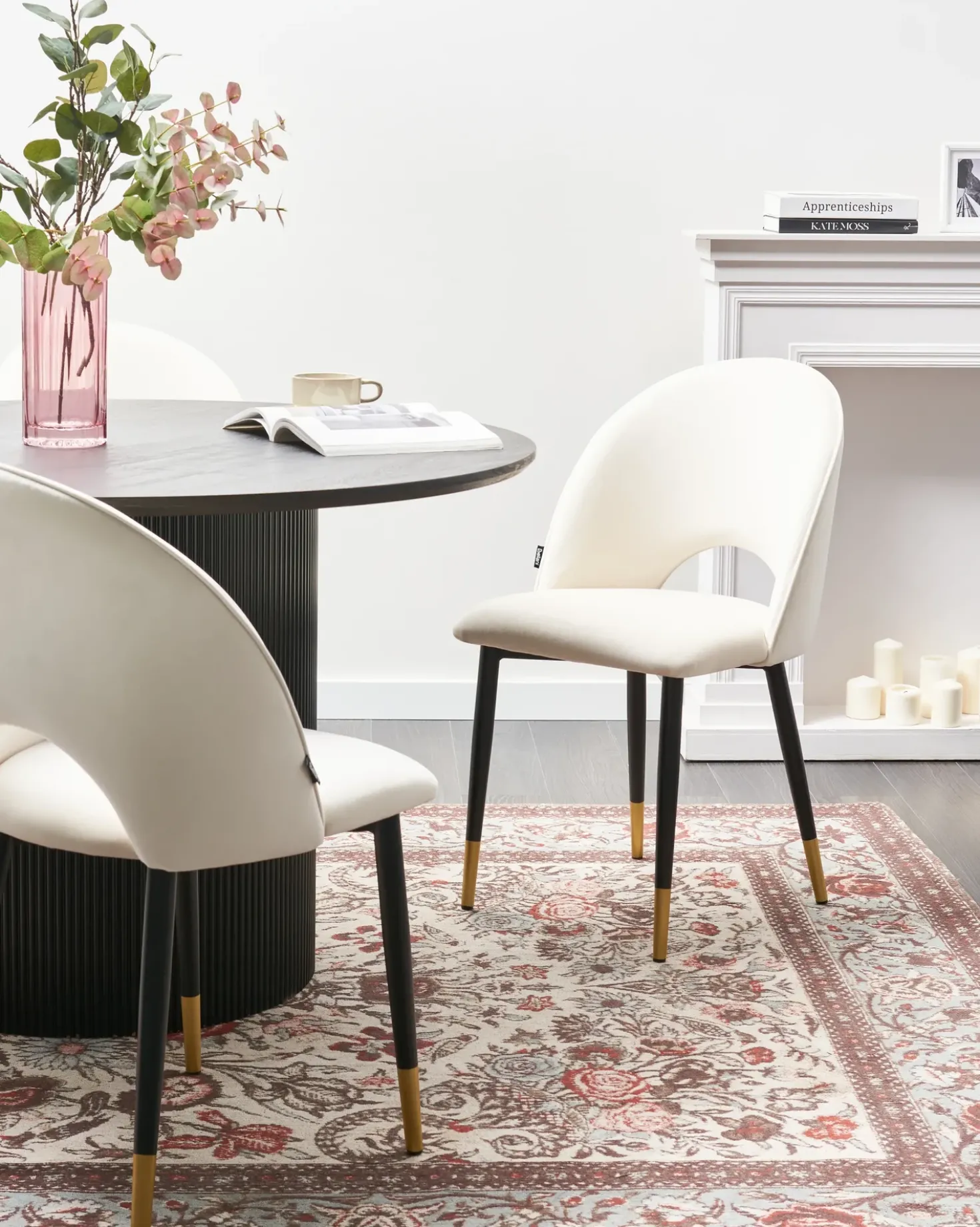 Set di 2 sedie da pranzo MAGALIA Velluto Beige chiaro