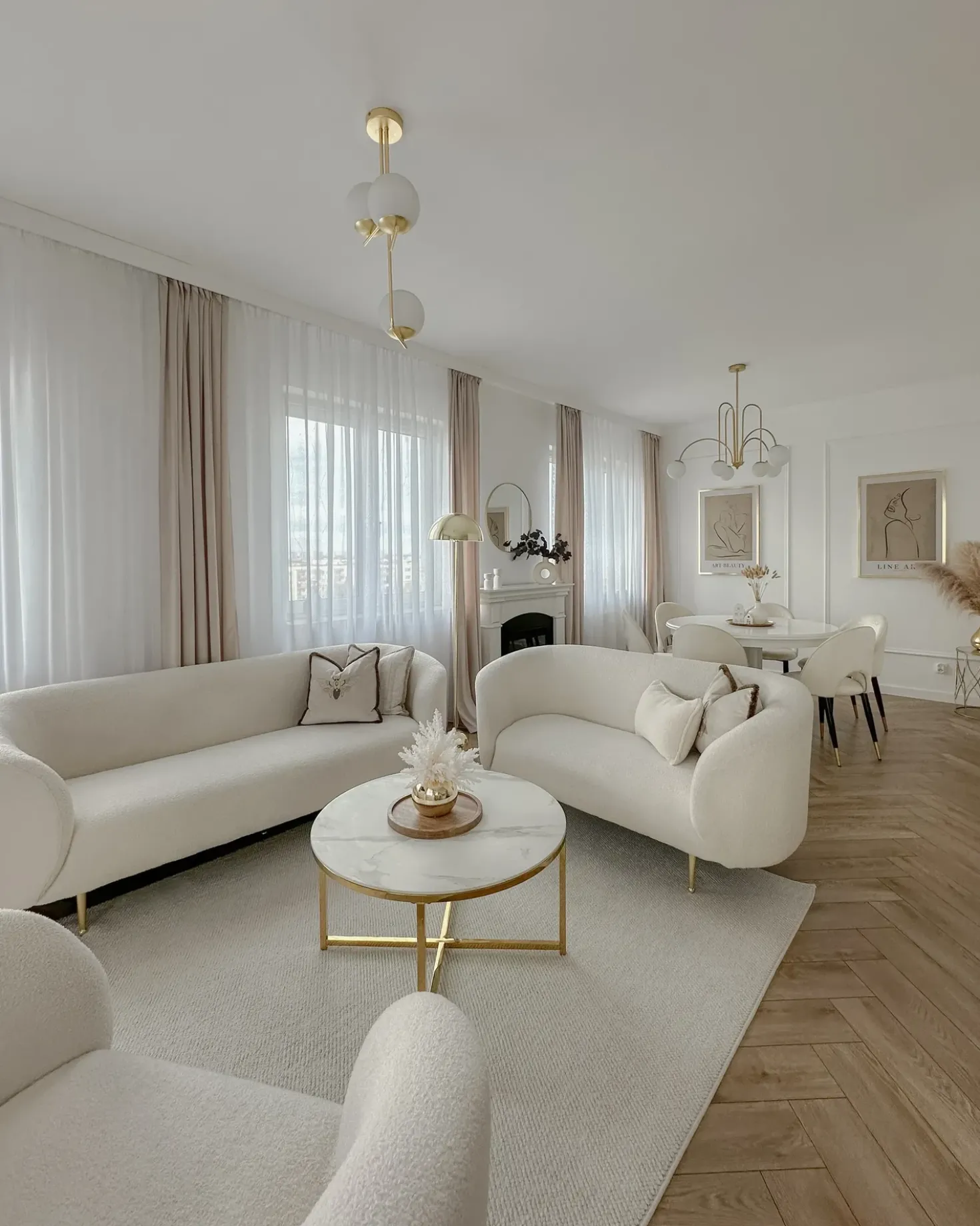 Set di 2 sedie da pranzo MAGALIA Velluto Beige chiaro