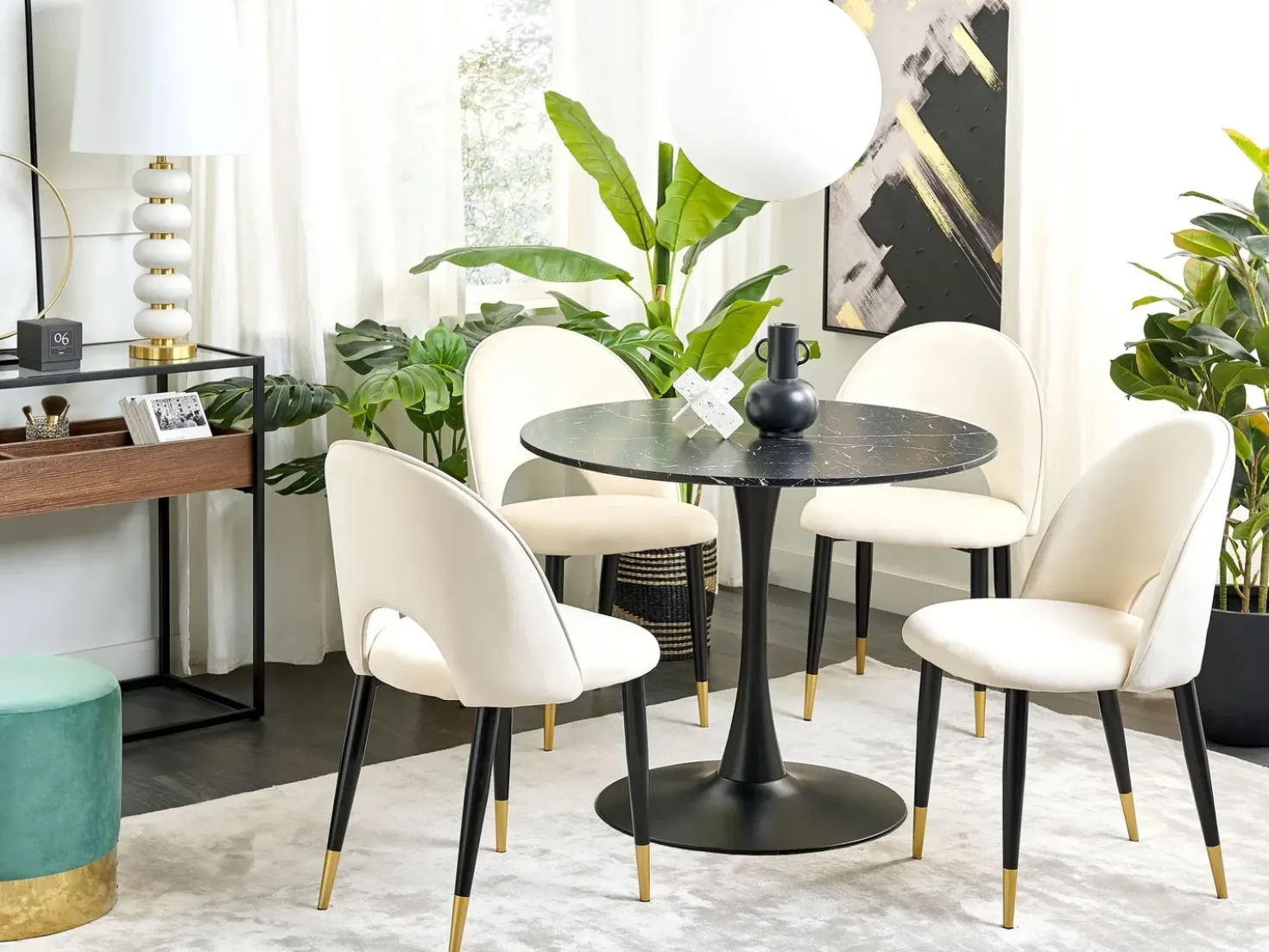 Set di 2 sedie da pranzo MAGALIA Velluto Beige chiaro