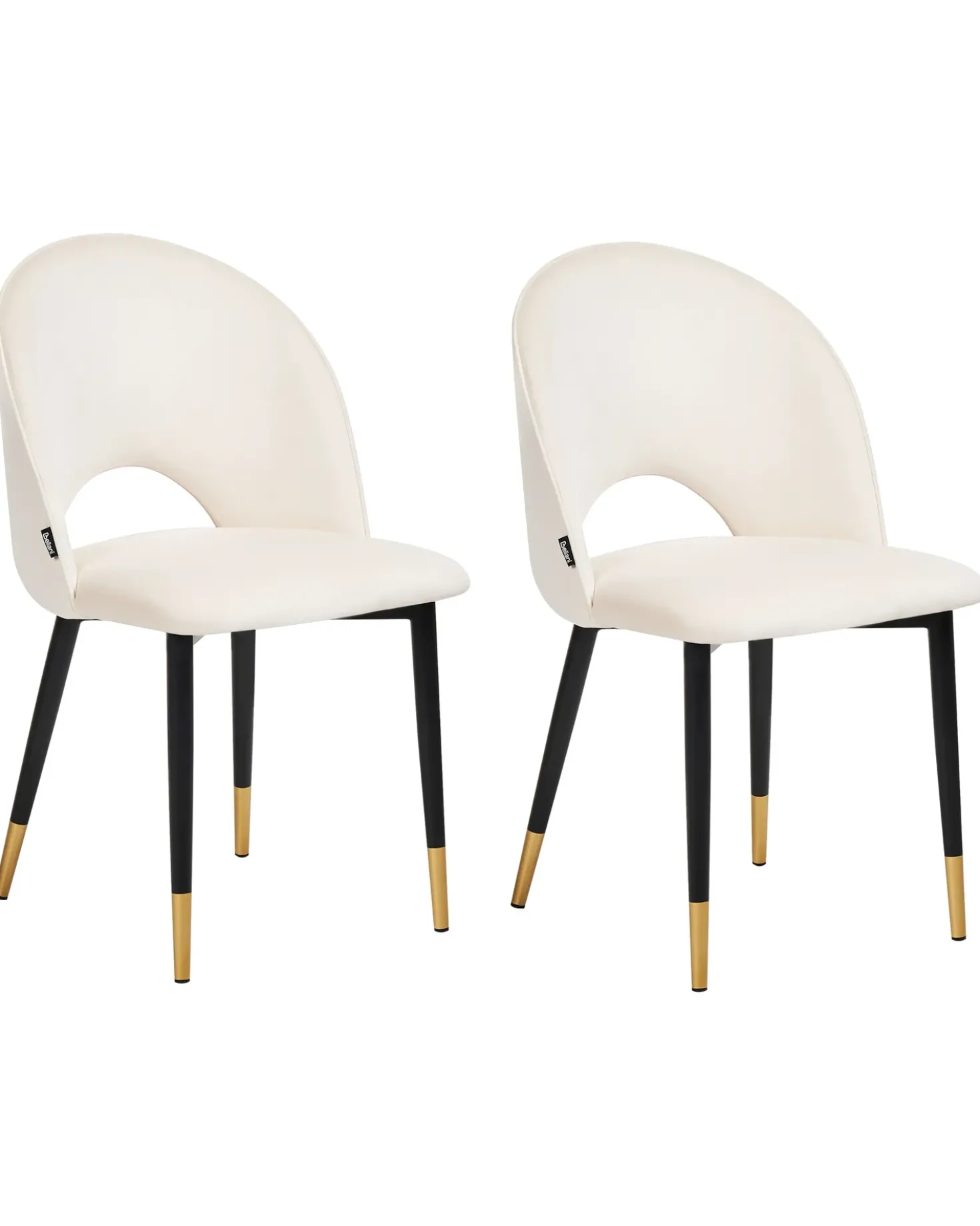 Set di 2 sedie da pranzo MAGALIA Velluto Beige chiaro