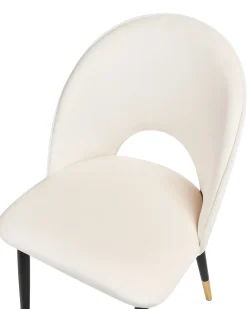 Set di 2 sedie da pranzo MAGALIA Velluto Beige chiaro