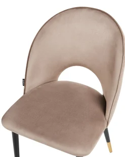 Set di 2 sedie da pranzo MAGALIA Velluto Tortora