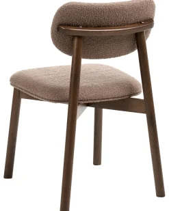 Set di 2 sedie da pranzo MILLS Bouclé Marrone/Tortora