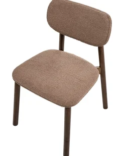 Set di 2 sedie da pranzo MILLS Bouclé Marrone/Tortora