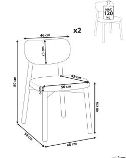 Set di 2 sedie da pranzo MILLS Bouclé Marrone/Tortora