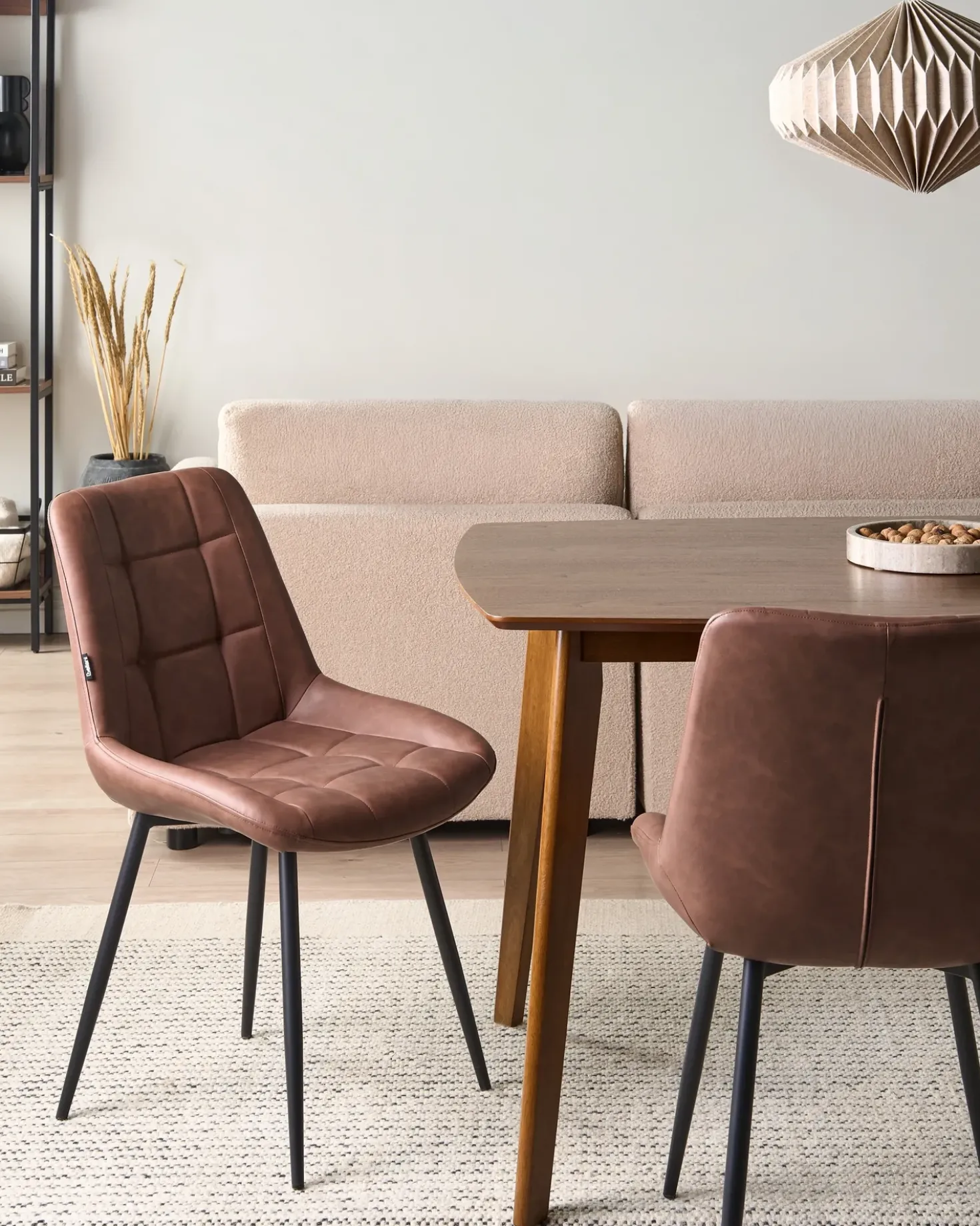 Set di 2 sedie da pranzo MELROSE Pelle sintetica Marrone
