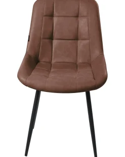 Set di 2 sedie da pranzo MELROSE Pelle sintetica Marrone