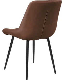 Set di 2 sedie da pranzo MELROSE Pelle sintetica Marrone