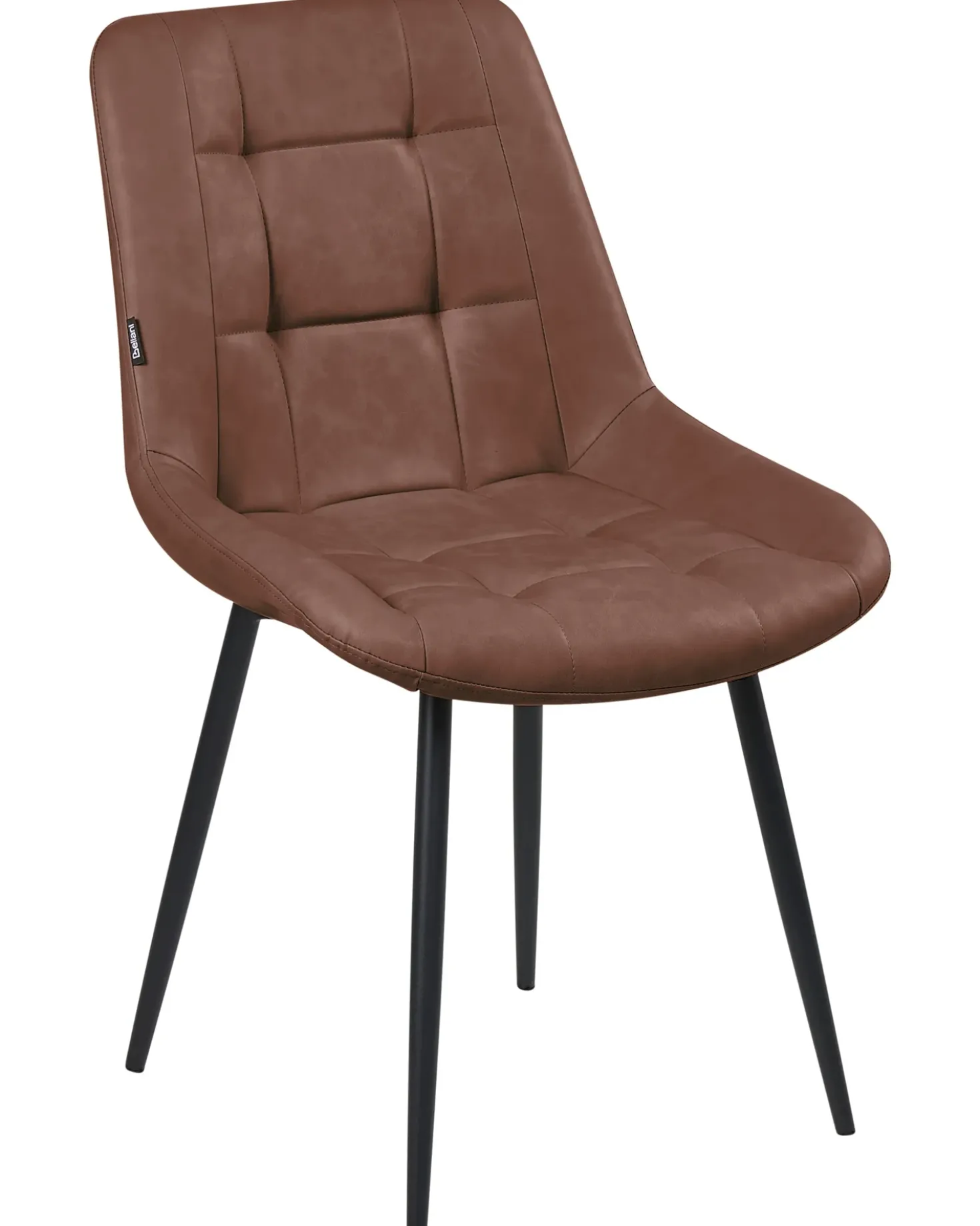 Set di 2 sedie da pranzo MELROSE Pelle sintetica Marrone