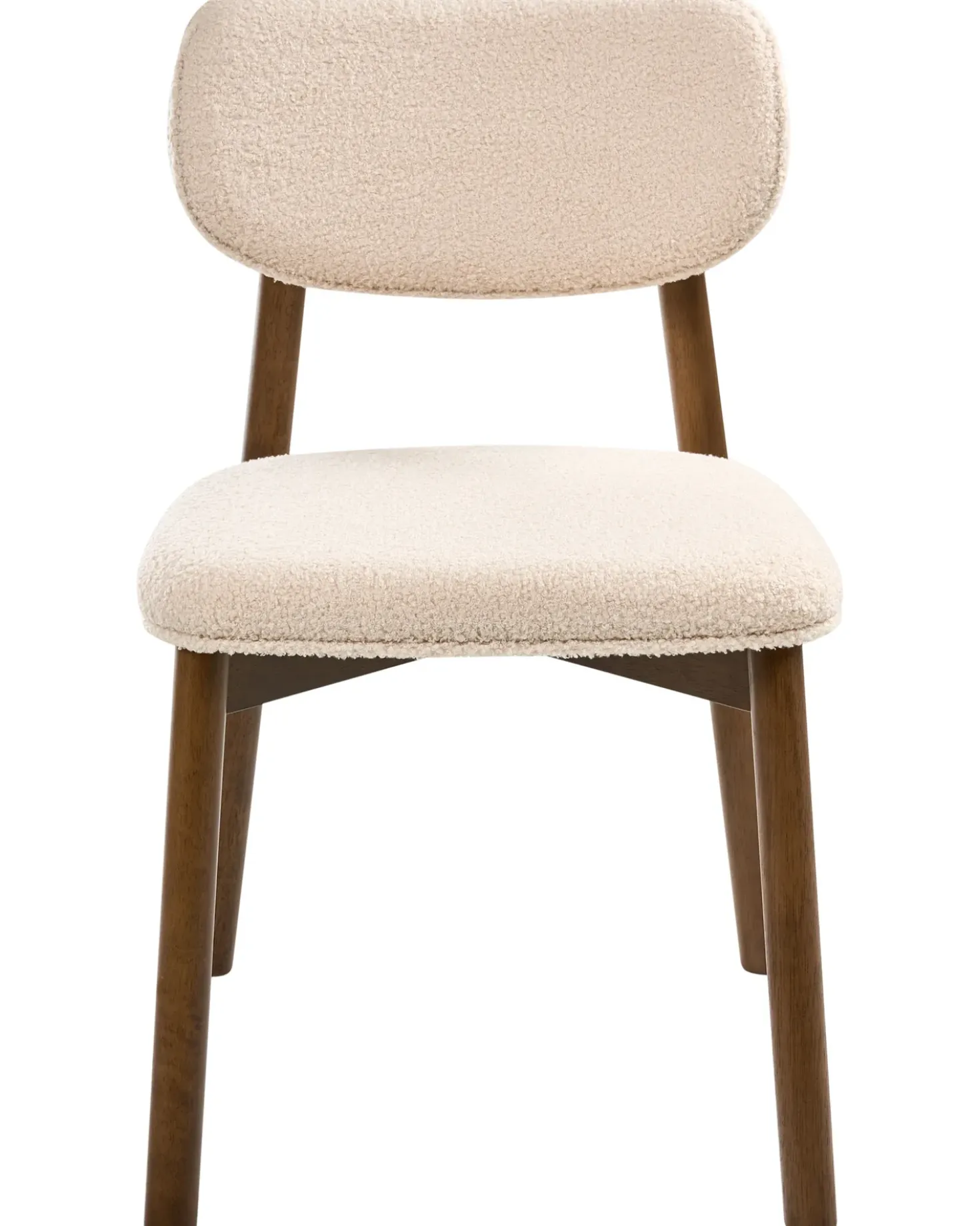 Set di 2 sedie da pranzo MILLS Bouclé Marrone/Beige chiaro