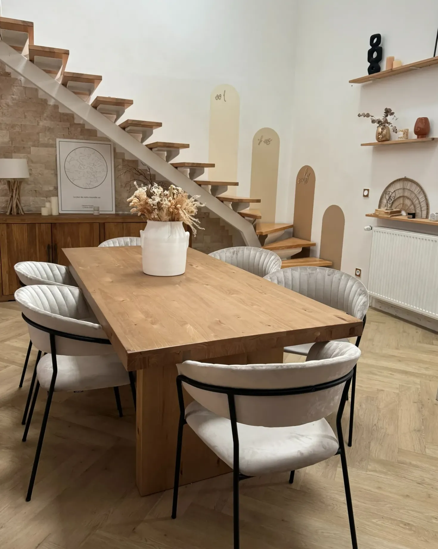 Set di 2 sedie da pranzo MARIPOSA Velluto Tortora