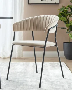 Set di 2 sedie da pranzo MARIPOSA Velluto Tortora