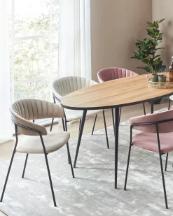 Set di 2 sedie da pranzo MARIPOSA Velluto Tortora