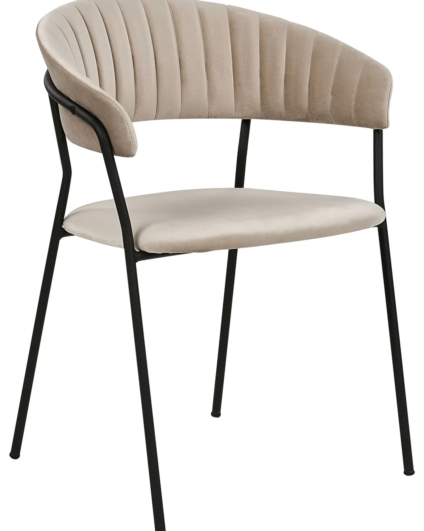 Set di 2 sedie da pranzo MARIPOSA Velluto Tortora