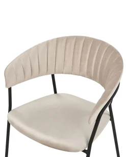 Set di 2 sedie da pranzo MARIPOSA Velluto Tortora