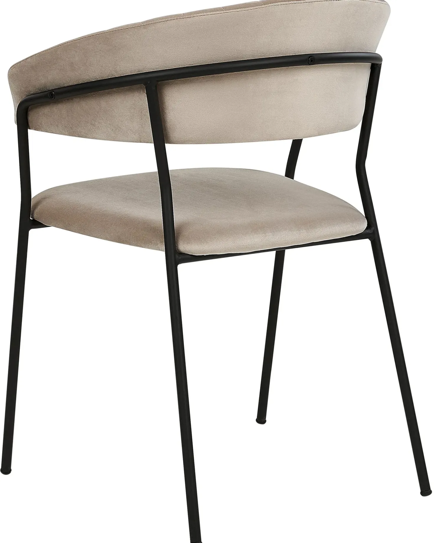 Set di 2 sedie da pranzo MARIPOSA Velluto Tortora
