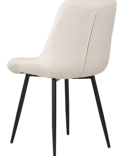 Set di 2 sedie da pranzo MELROSE Velluto Bianco sporco