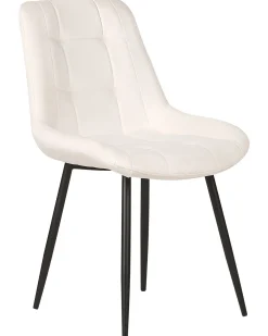 Set di 2 sedie da pranzo MELROSE Velluto Bianco sporco