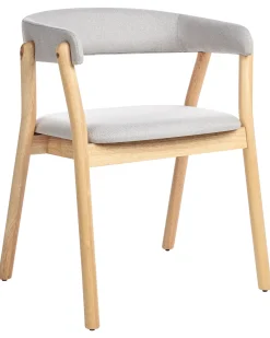 Set di 2 sedie da pranzo MYLO Tessuto Marrone chiaro/Grigio