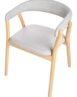 Set di 2 sedie da pranzo MYLO Tessuto Marrone chiaro/Grigio