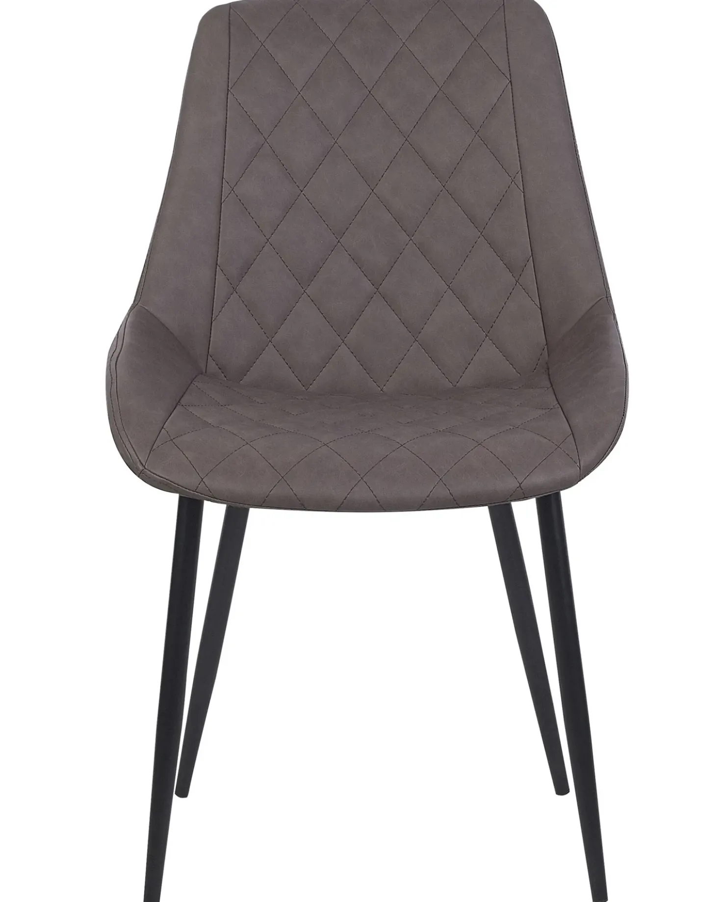 Set di 2 sedie da pranzo MARIBEL Pelle sintetica Marrone scuro