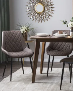 Set di 2 sedie da pranzo MARIBEL Pelle sintetica Marrone scuro