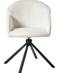 Set di 2 sedie da pranzo MAYBEE Tessuto Bianco sporco