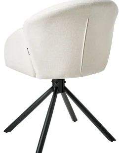 Set di 2 sedie da pranzo MAYBEE Tessuto Bianco sporco