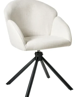 Set di 2 sedie da pranzo MAYBEE Tessuto Bianco sporco