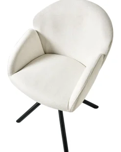 Set di 2 sedie da pranzo MAYBEE Tessuto Bianco sporco