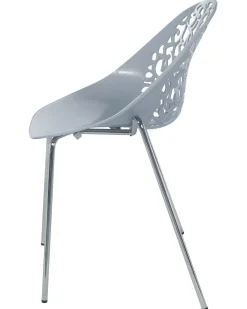 Set di 4 sedie da pranzo MUMFORD Grigio chiaro