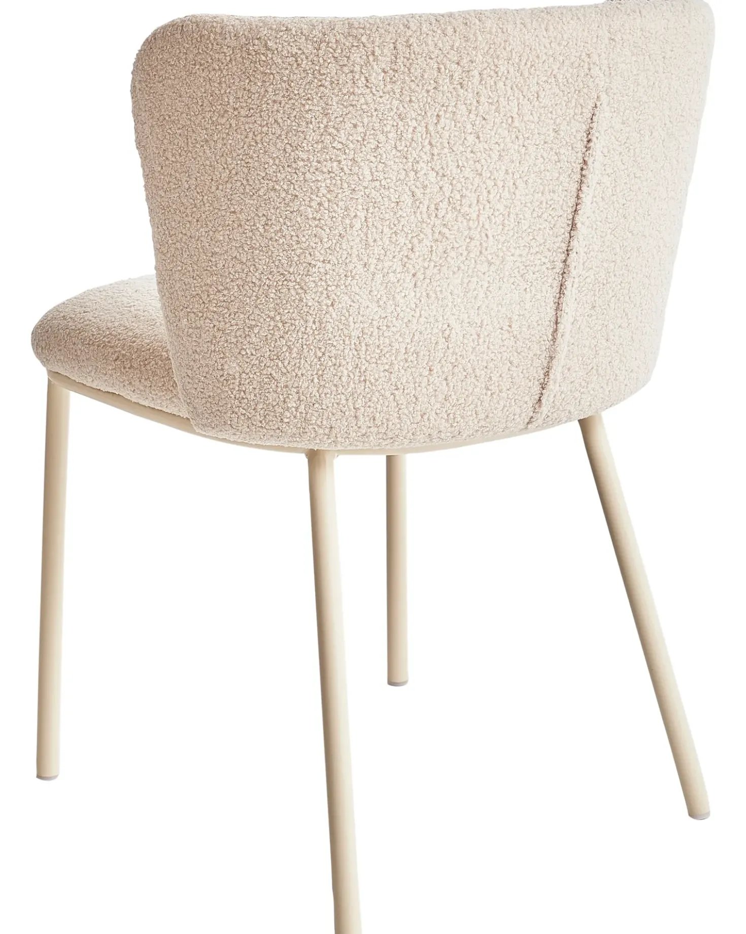 Set di 2 sedie da pranzo MINA II Bouclé Beige chiaro