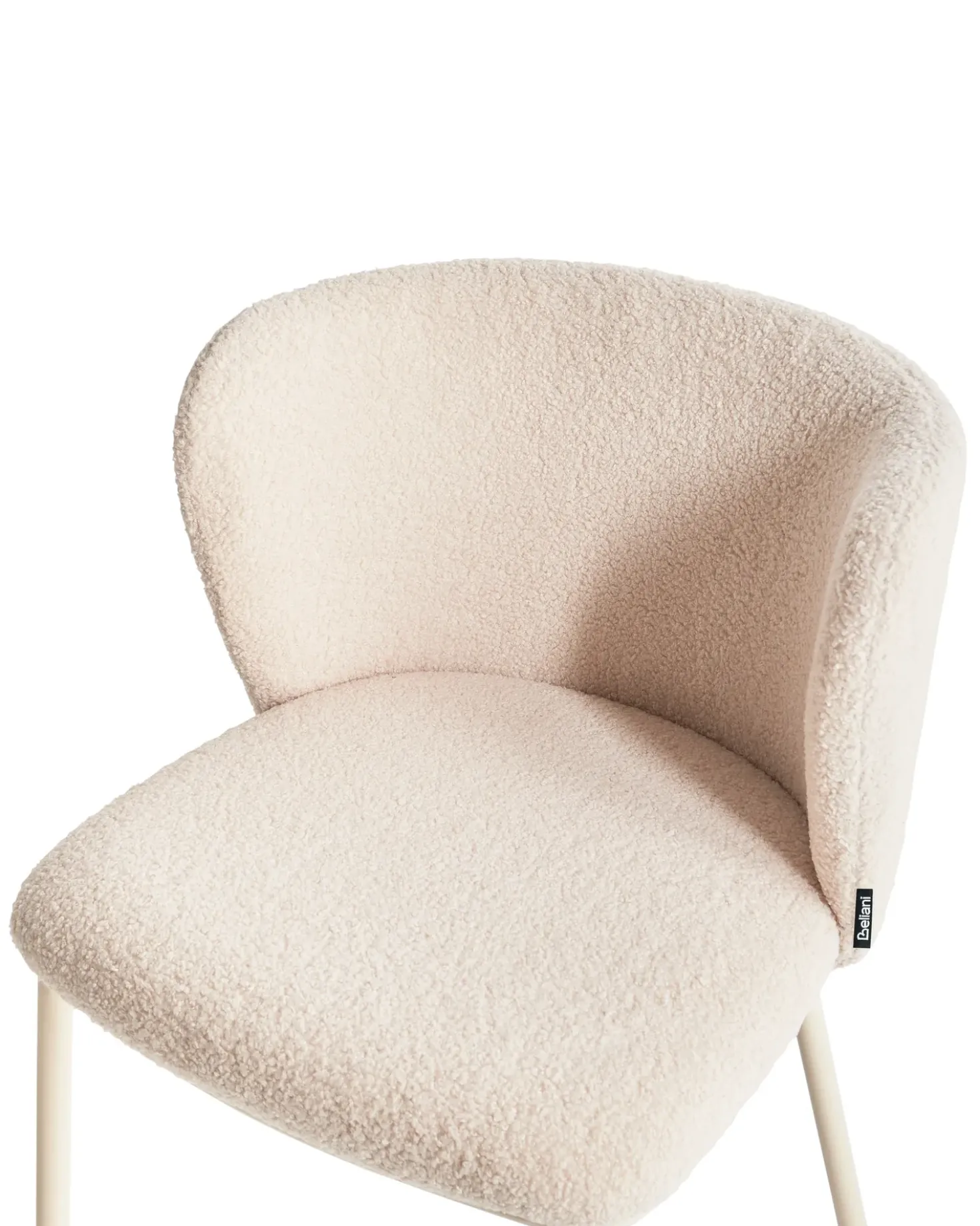 Set di 2 sedie da pranzo MINA II Bouclé Beige chiaro