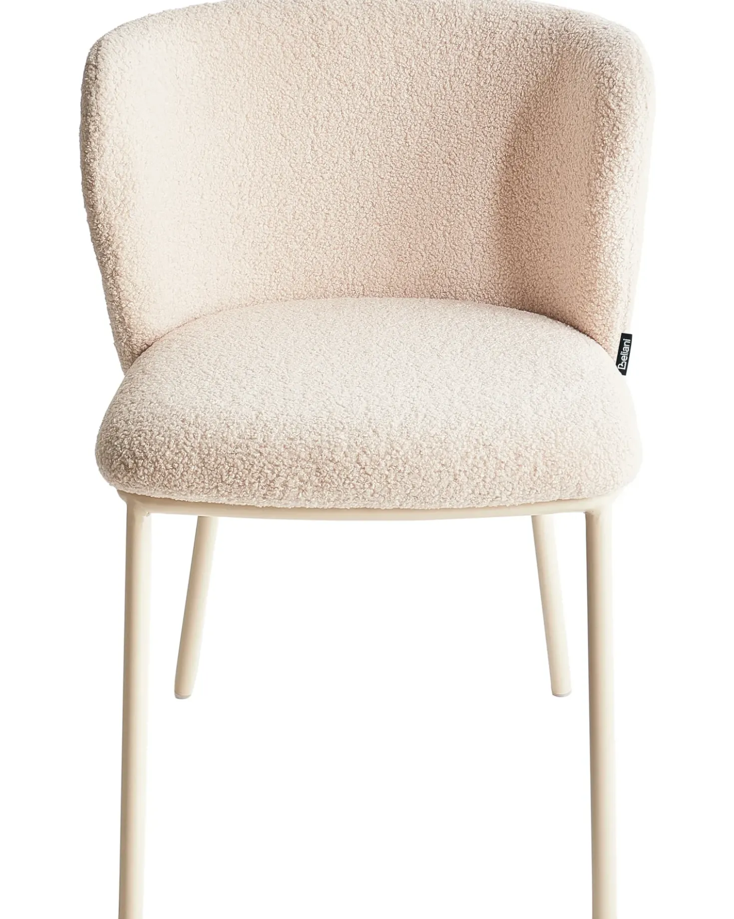 Set di 2 sedie da pranzo MINA II Bouclé Beige chiaro