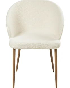 Set di 2 sedie da pranzo MASON Bouclé Bianco sporco/Marrone chiaro