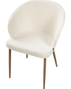 Set di 2 sedie da pranzo MASON Bouclé Bianco sporco/Marrone chiaro