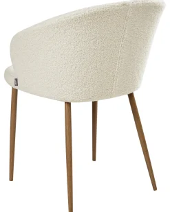 Set di 2 sedie da pranzo MASON Bouclé Bianco sporco/Marrone chiaro