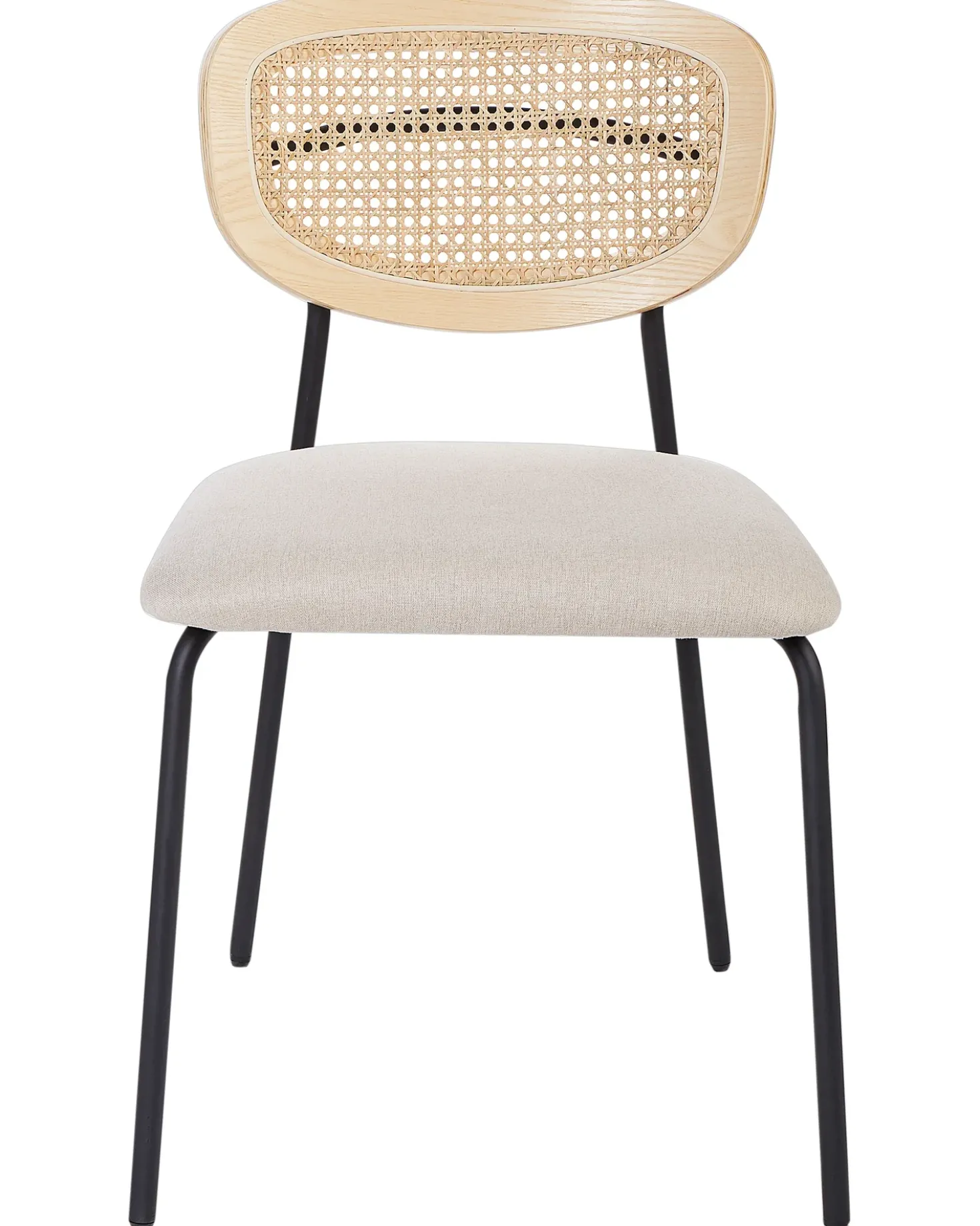 Set di 2 sedie da pranzo MAYETTA Metallo Beige chiaro