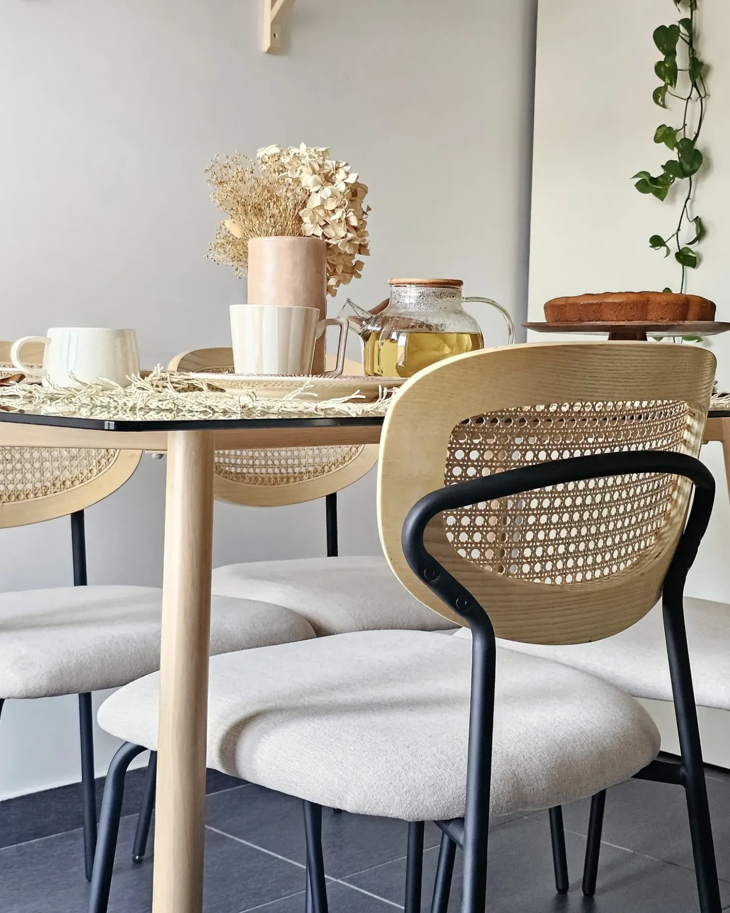 Set di 2 sedie da pranzo MAYETTA Metallo Beige chiaro