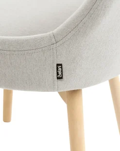 Set di 2 sedie da pranzo MELFORT Tessuto Grigio chiaro