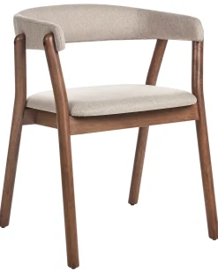 Set di 2 sedie da pranzo MYLO Tessuto Marrone scuro/Beige