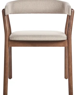 Set di 2 sedie da pranzo MYLO Tessuto Marrone scuro/Beige